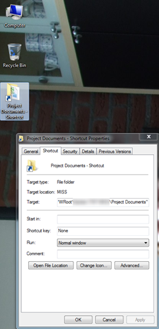 create sharepoint desktop shortcut